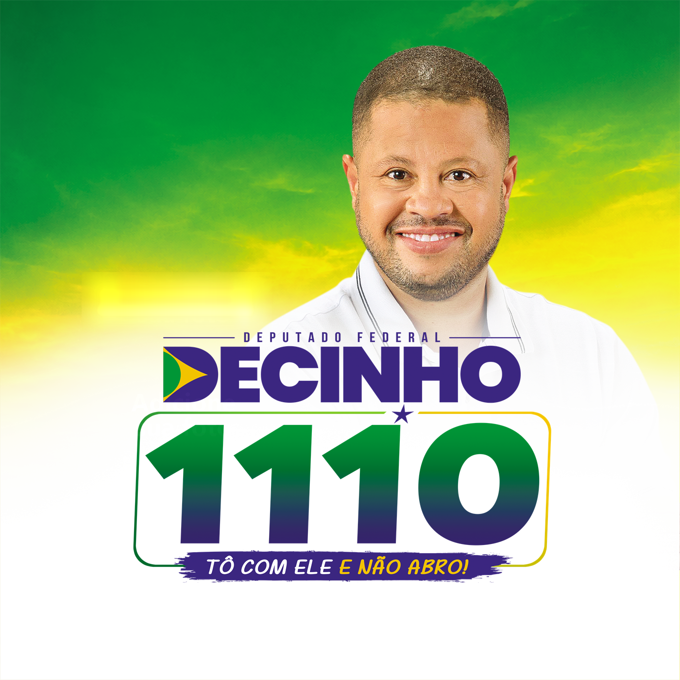 Arte de campanha com Decinho